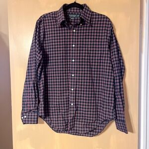 Lauren Ralph Lauren Men's Blue and Red Plaid Shirt